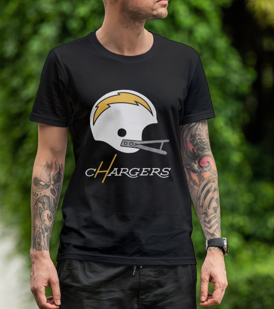 Los Angeles Chargers Big Helmet Football Team T-Shirt
