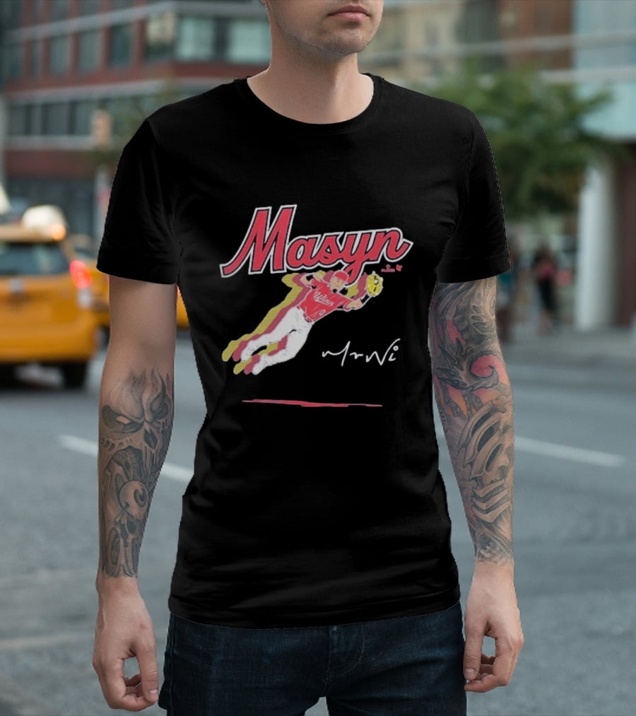 Masyn Winn Baseball Superstar Dynamic Action Pose T-Shirt