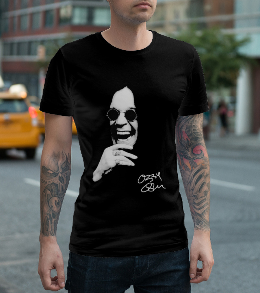 Ozzy Osbourne 1948 2025 Immortal Rest In Peace Rock Legend Signature Image T-Shirt