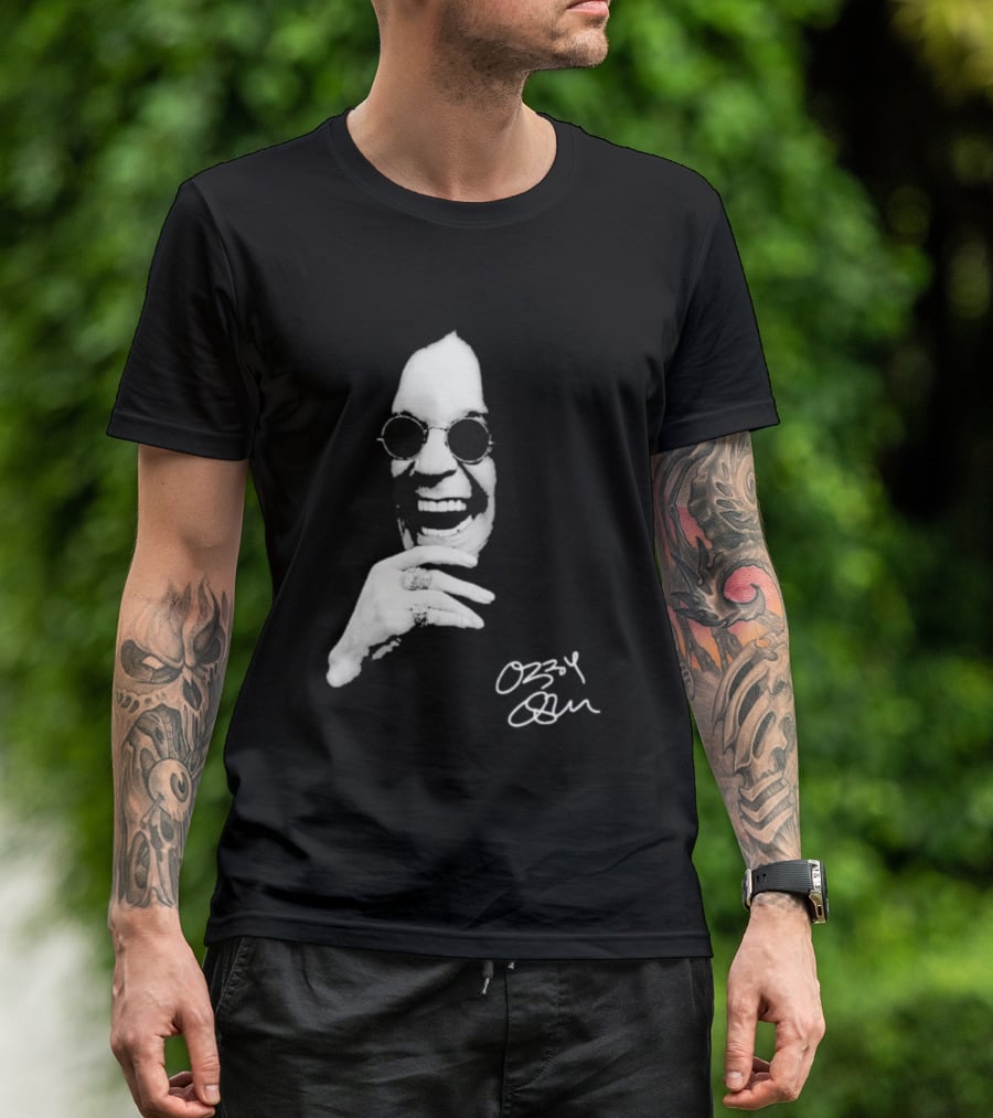 Ozzy Osbourne 1948 2025 Immortal Rest In Peace Rock Legend Signature Image T-Shirt