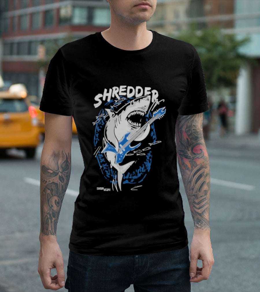 Shredder Shark With Electric Guitar T-Shirt