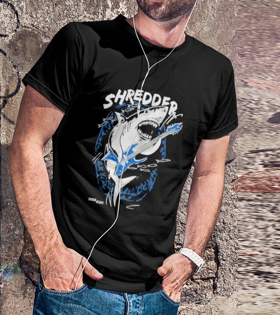 Shredder Shark With Electric Guitar T-Shirt