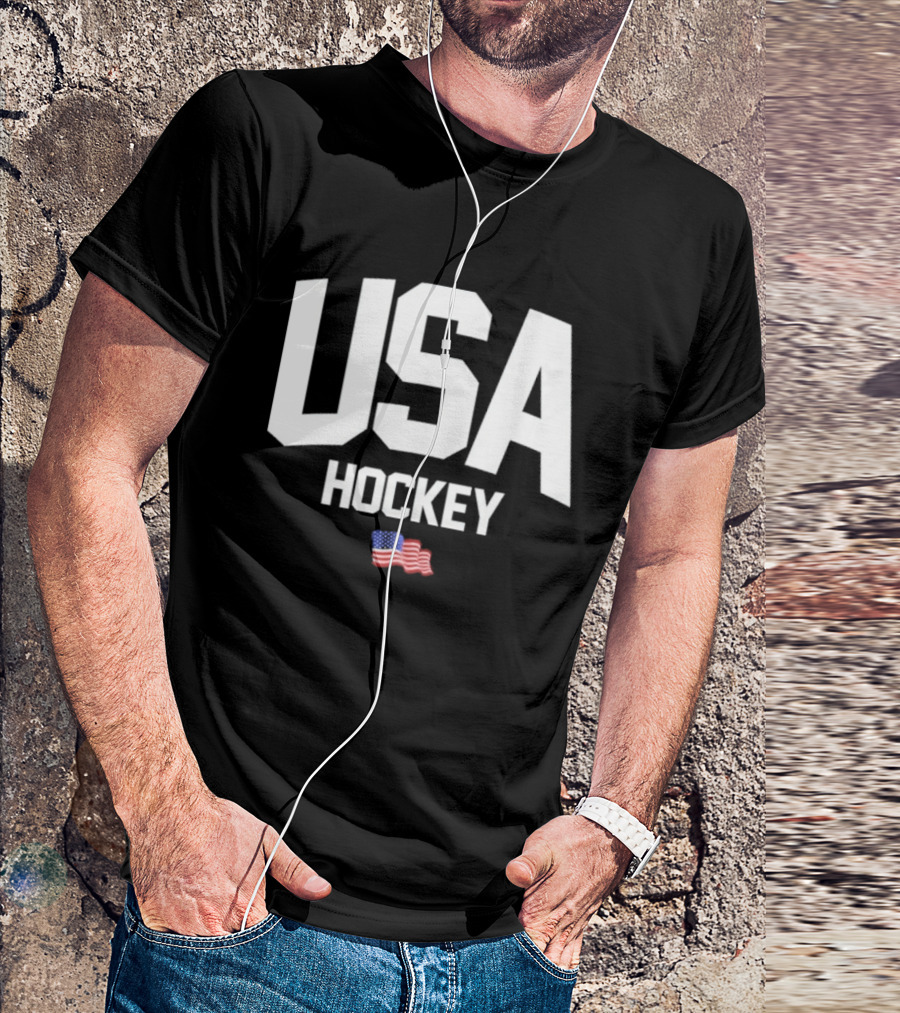 USA Hockey American Flag T-Shirt