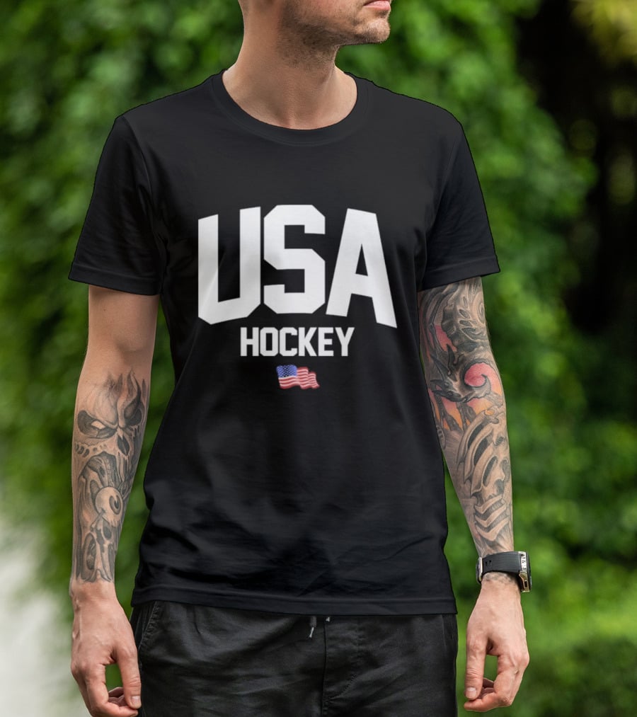USA Hockey American Flag T-Shirt
