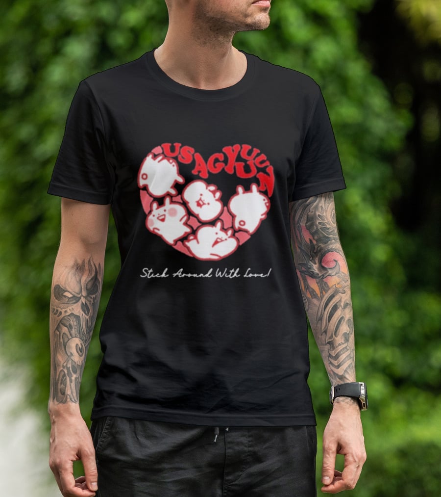 Usagyuuun 9th Anniversary Stick Around With Love T-Shirt
