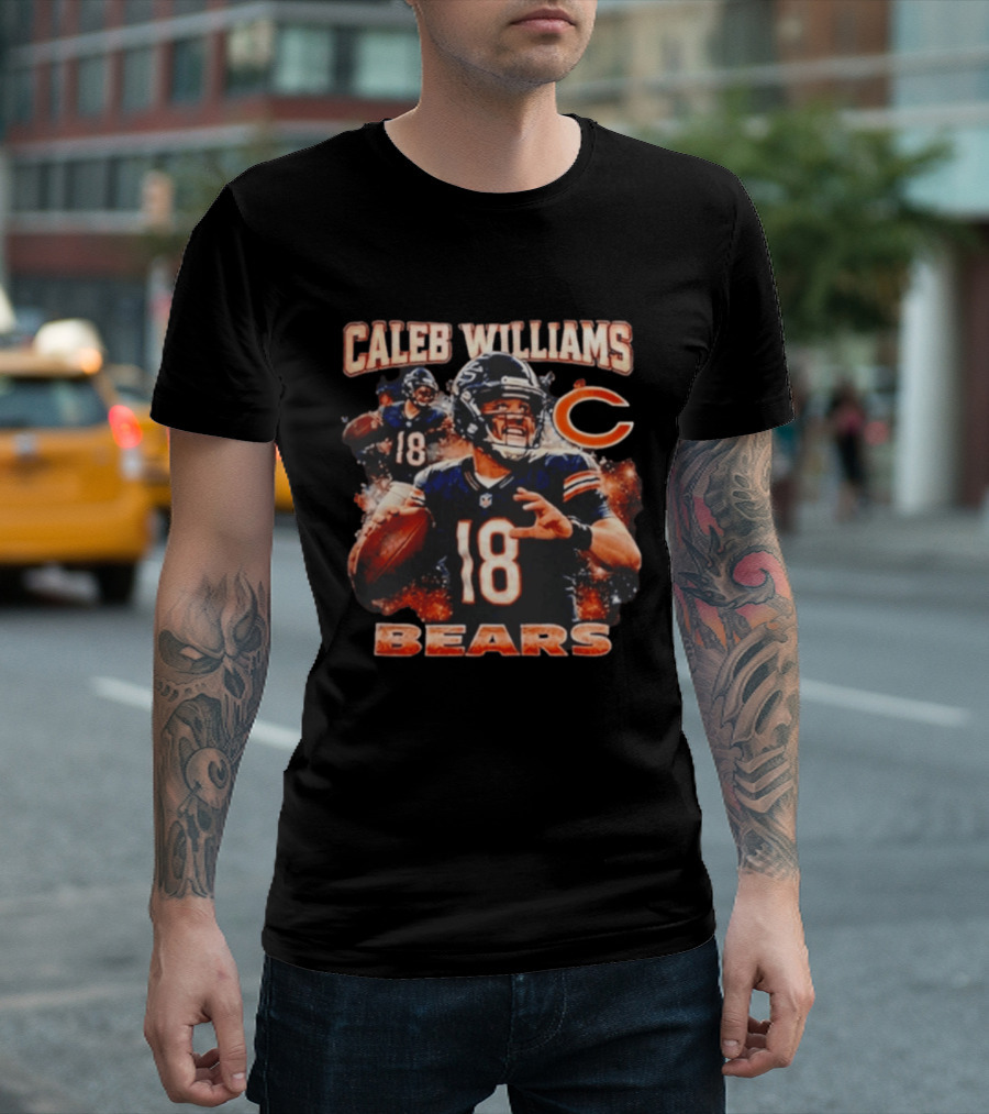 Caleb Williams #18 Chicago Bears Quarterback Football Fan Gear T-Shirt