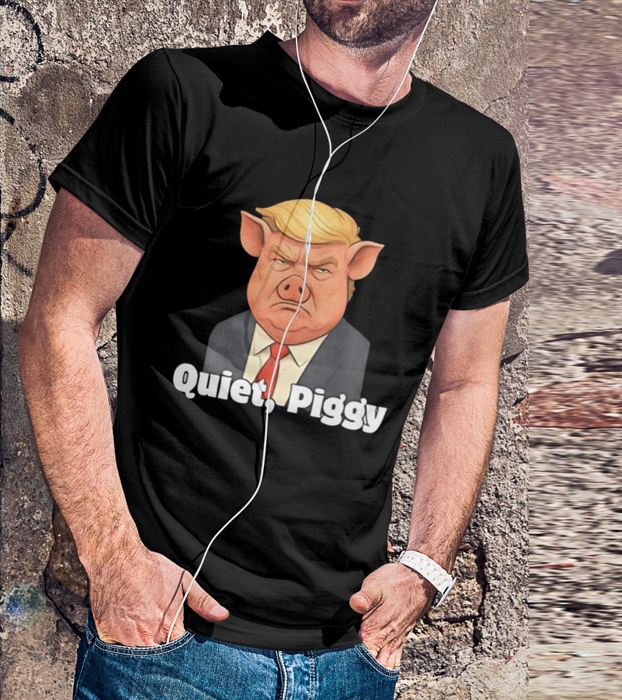 Quiet Piggy Suit Protest T-Shirt