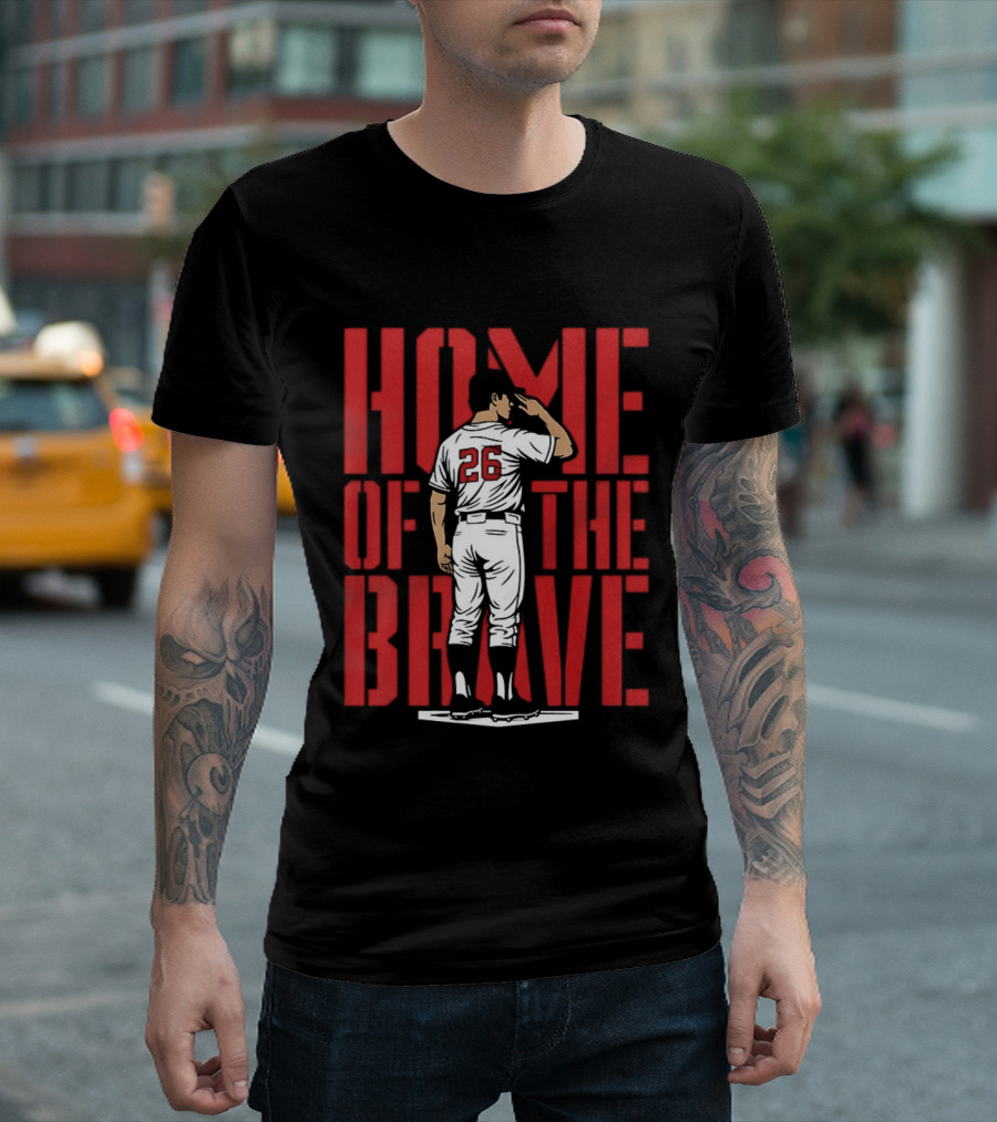 Raisel Iglesias 26 Home Of The Brave Baseball T-Shirt