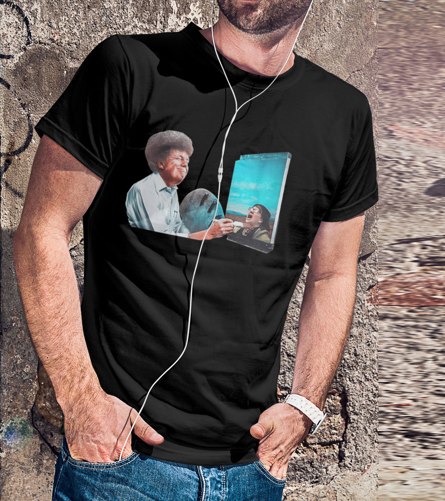 Donald Trump Bob Ross Painting Parody Humor Political T-Shirt