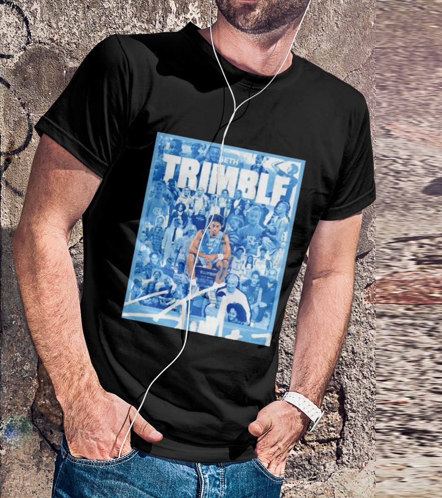 Seth Trimble North Carolina Tar Heels Basketball Collage T-Shirt