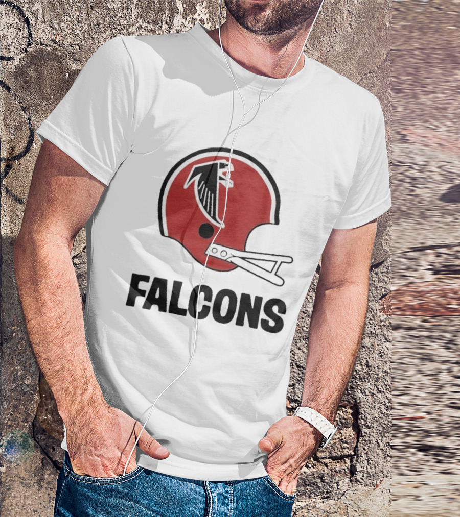 Atlanta Falcons Big Helmet Red Falcon T-Shirt
