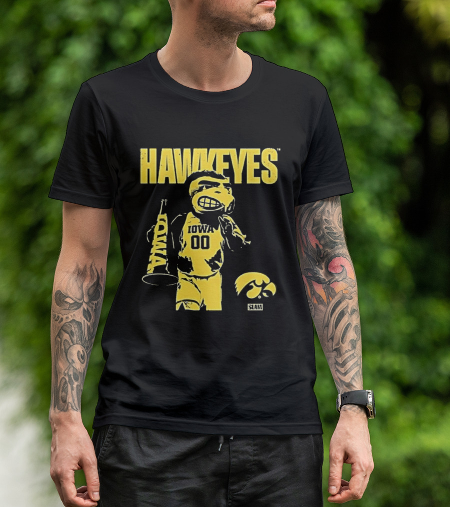 Iowa Hawkeyes Herky The Hawk 00 Slam Basketball T-Shirt