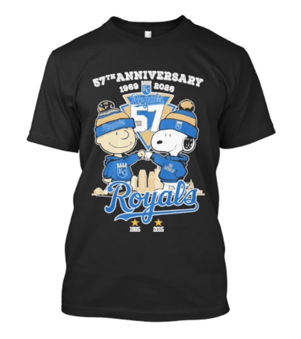 57th Anniversary 1969 2026 Peanuts Fistbump Kansas City Royals Royals T-Shirt