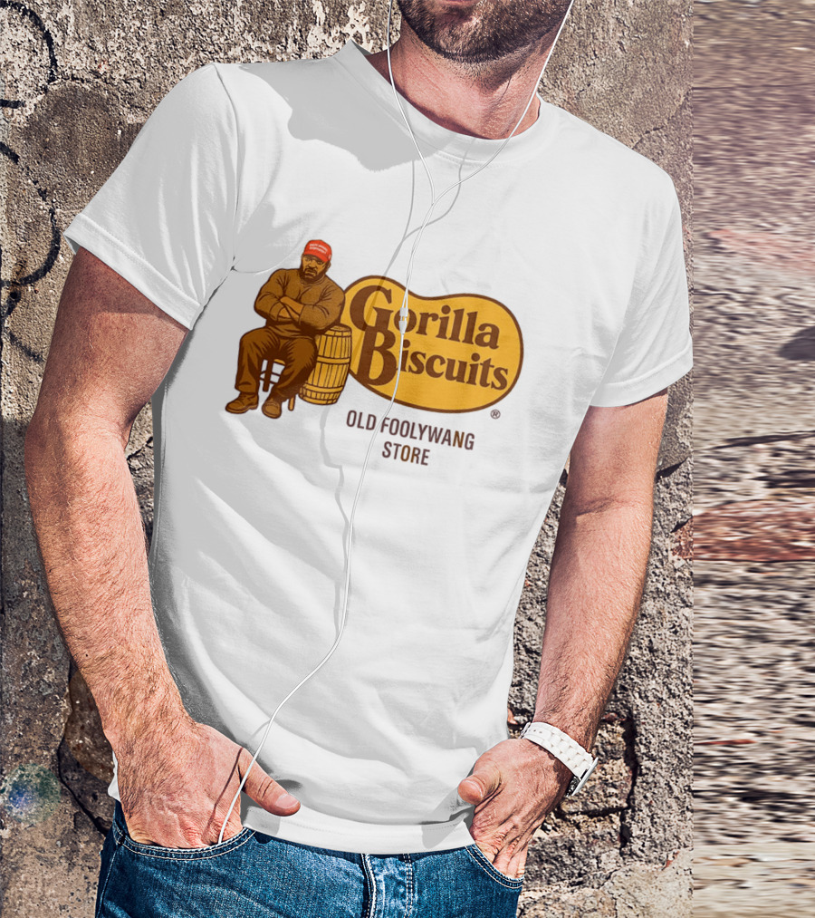 Cracker Barrel Gorilla Biscuits Old Foolywang Store Rustic Man And Barrel T-Shirt