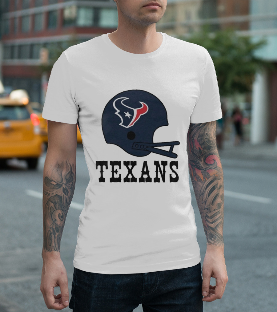 Houston Texans Big Helmet Texans Football Team T-Shirt