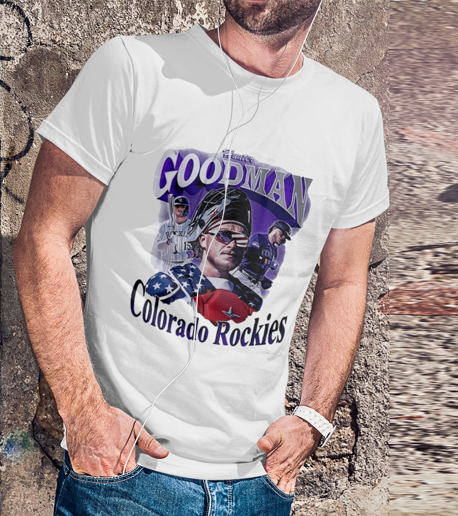 Hunter Goodman Colorado Rockies Catcher And Player Patriots 2026 T-Shirt