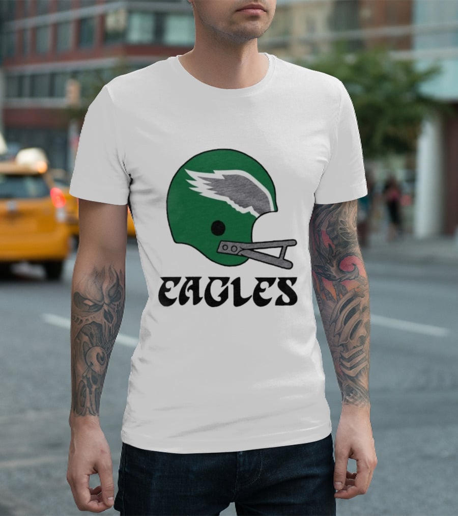 Philadelphia Eagles Helmet Green Wing T-Shirt