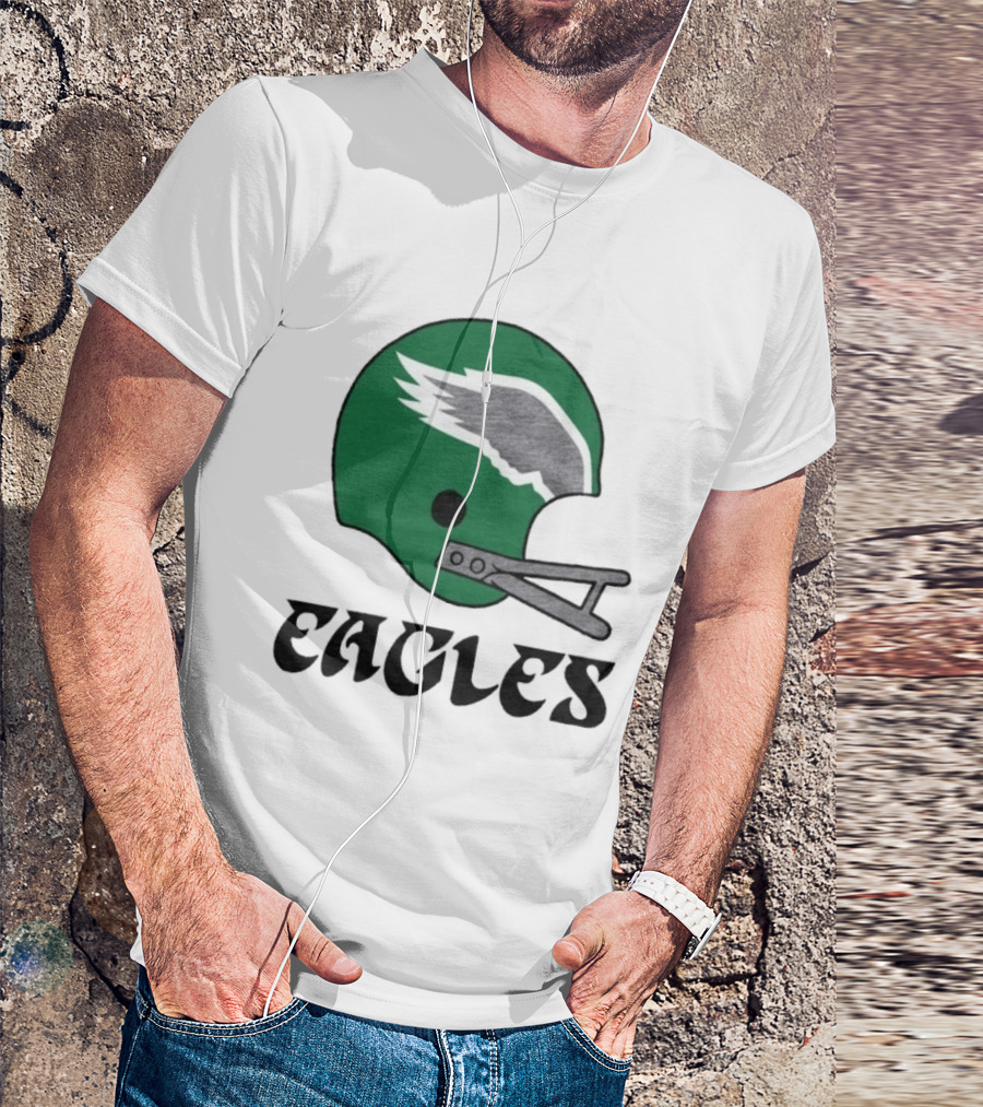 Philadelphia Eagles Helmet Green Wing T-Shirt