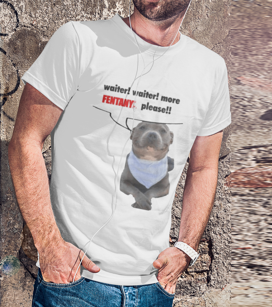 Waiter Waiter More Fentanyl Meme Dog Funny Please T-Shirt
