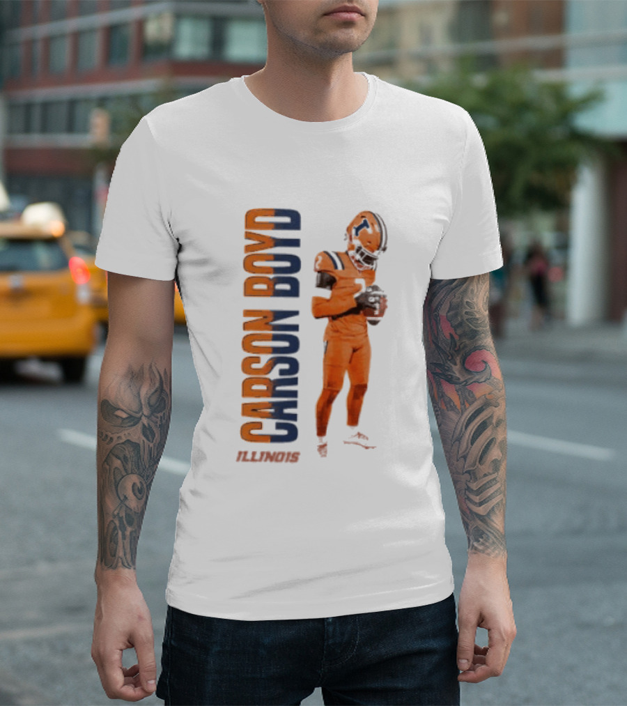 Carson Boyd Illinois Fighting Illini Player Football T-Shirt