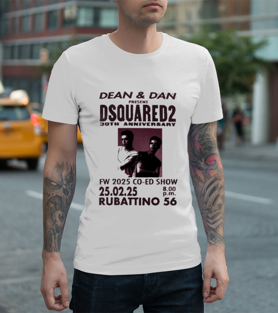 Dean & Dan Present Dsquared2 30th Anniversary FW 2025 Co Ed Show Rubattino 56 25.02.25 8 P.m. T-Shirt