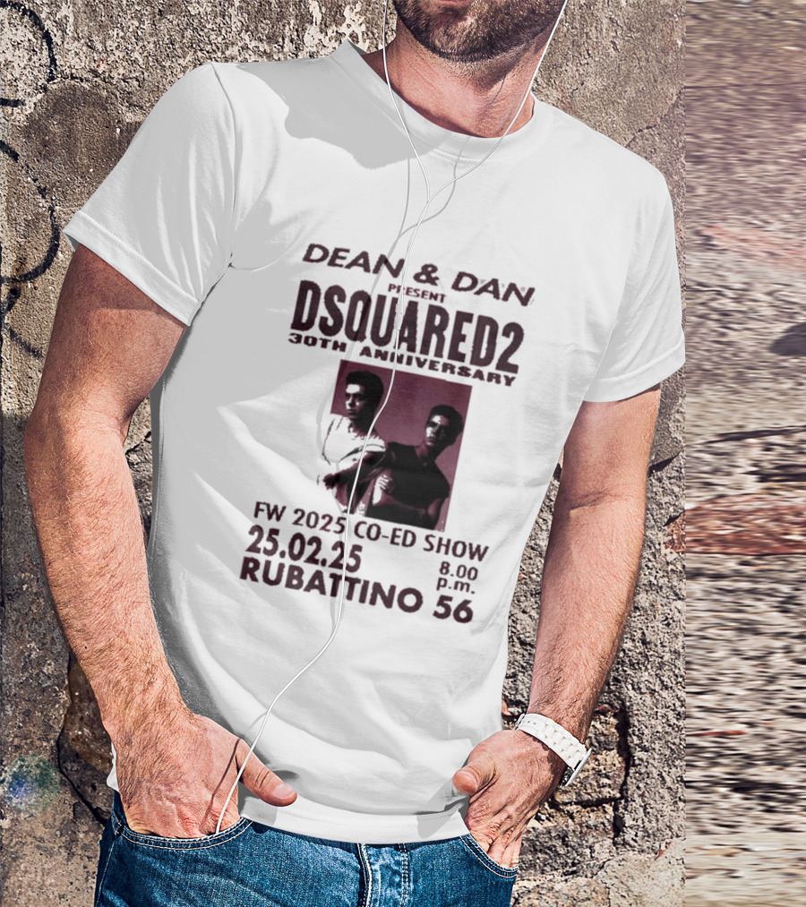 Dean & Dan Present Dsquared2 30th Anniversary FW 2025 Co Ed Show Rubattino 56 25.02.25 8 P.m. T-Shirt