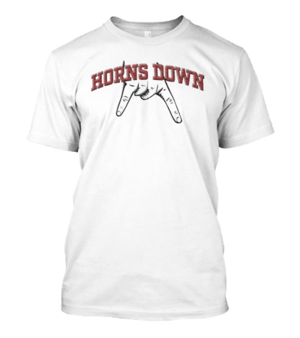 Horns Down Texas Rivalry Football Fans Sports Gesture T-Shirt