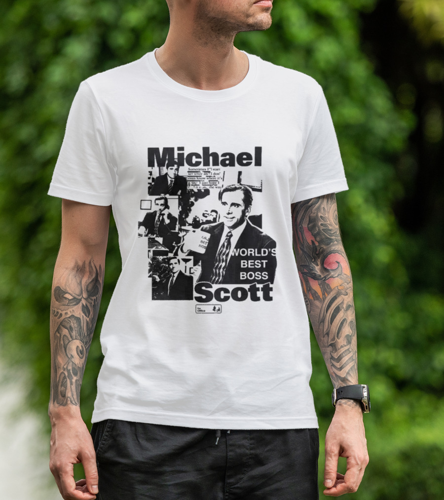 Michael Scott World's Best Boss The Office Iconic TV Comedy T-Shirt
