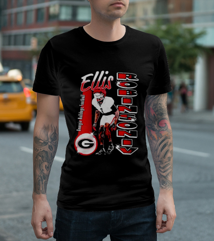 Ellis Robinson IV Georgia Bulldogs Football Illustrated T-Shirt
