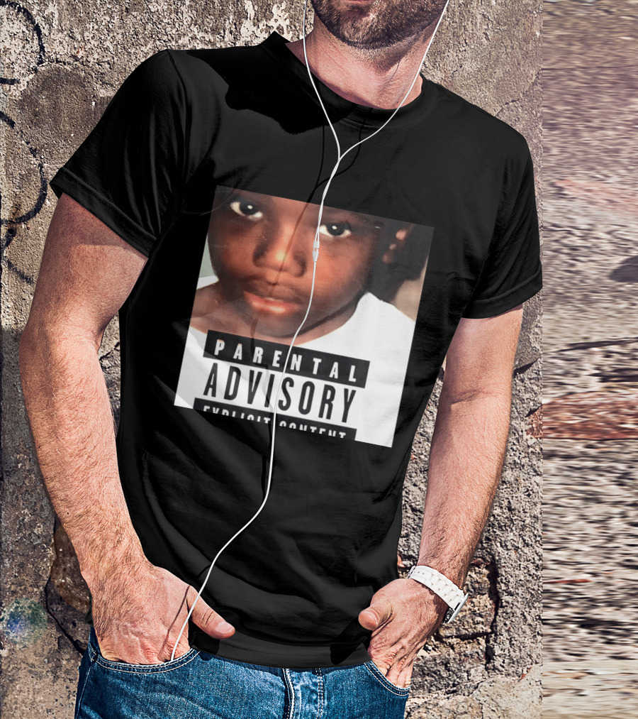 Parental Advisory Explicit Content Young Boy Image T-Shirt