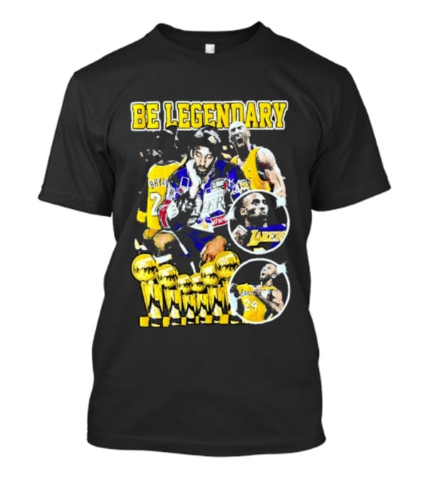 Be Legendary Kobe Bryant Los Angeles Lakers Basketball Trophies T-Shirt