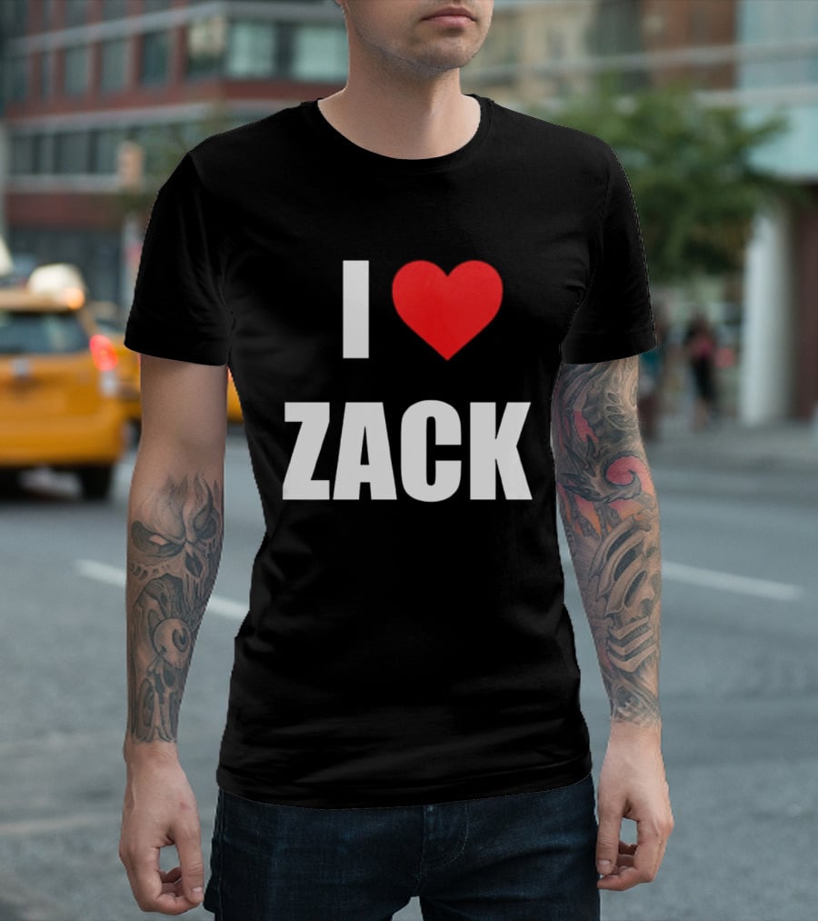 I Heart Zack Red Love T-Shirt