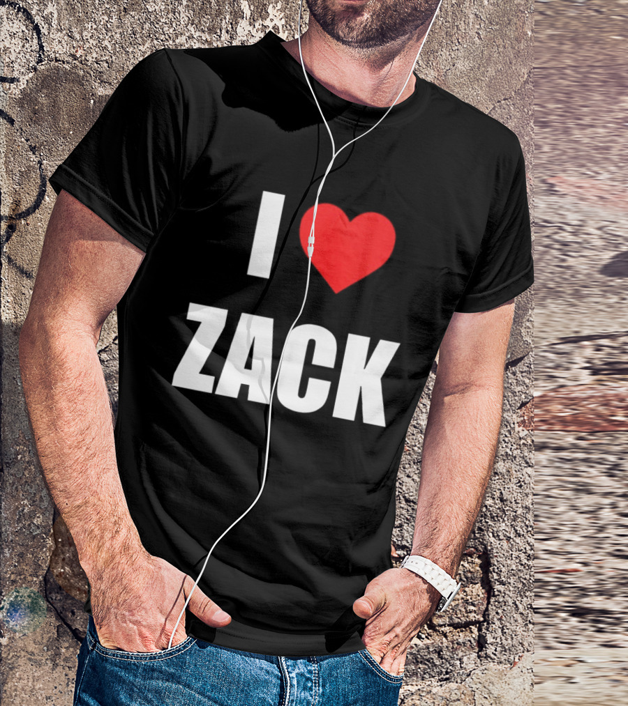 I Heart Zack Red Love T-Shirt