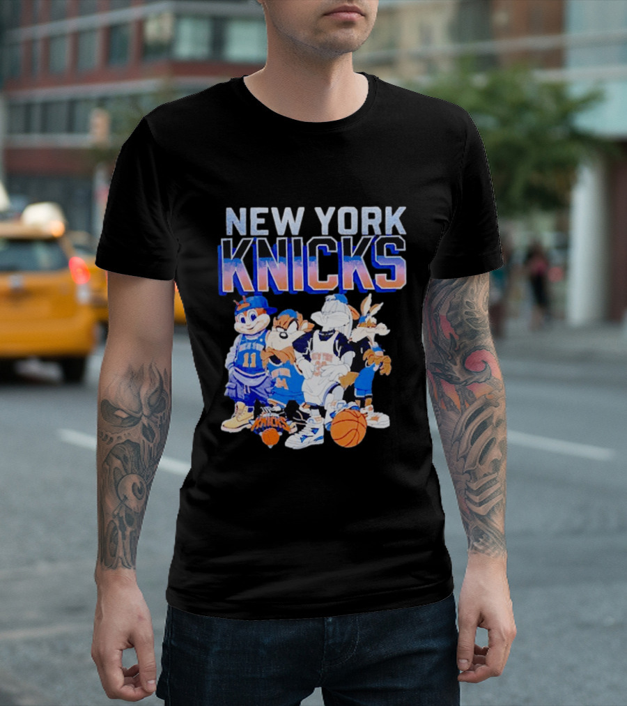 New York Knicks Looney Tunes Basketball Collaboration T-Shirt