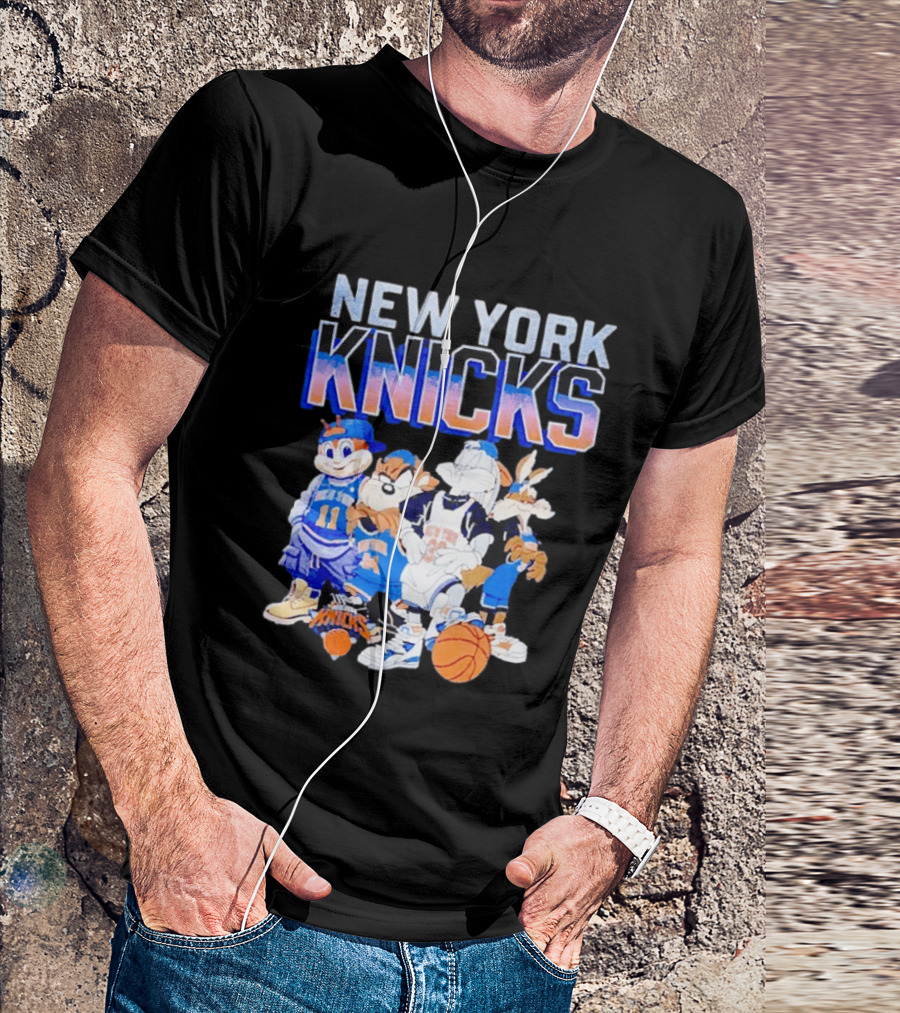 New York Knicks Looney Tunes Basketball Collaboration T-Shirt
