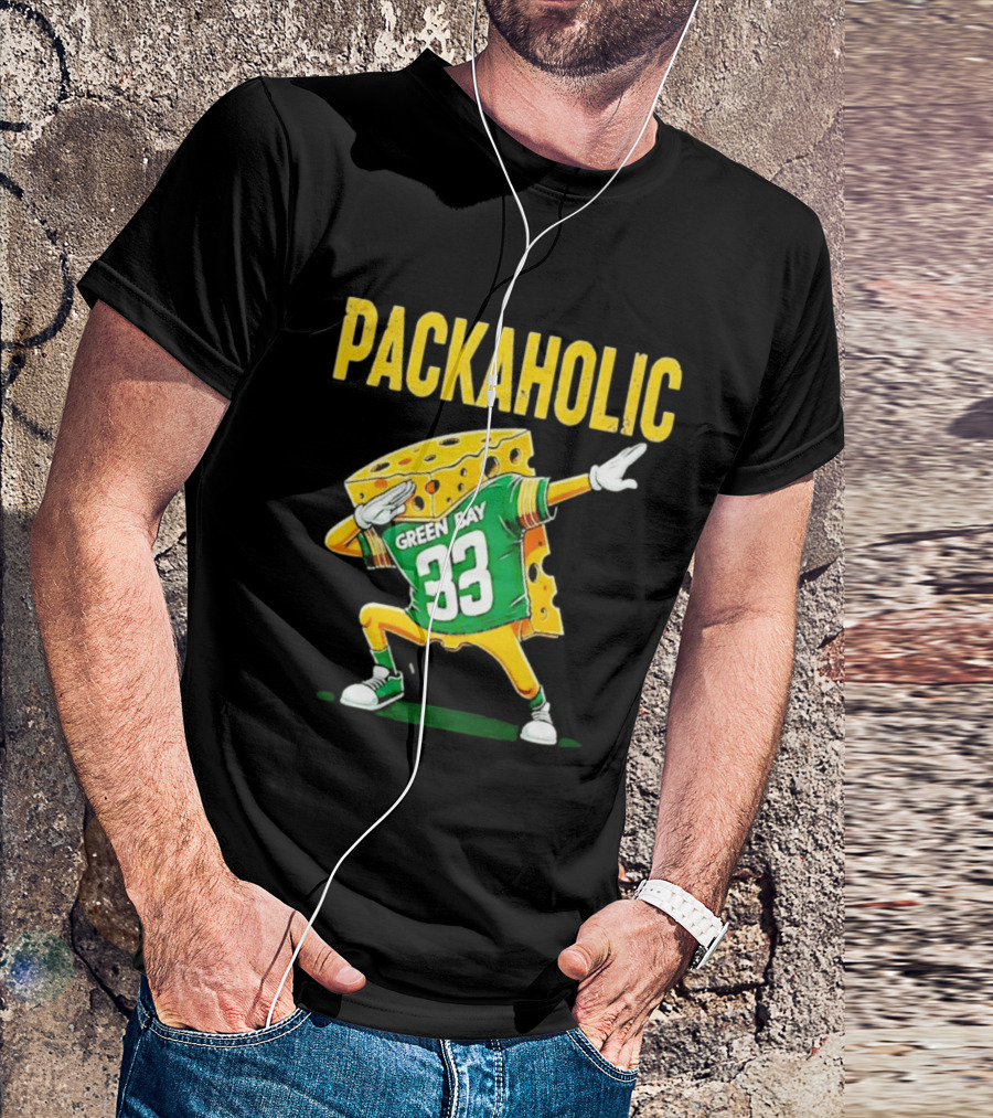 Packaholic Green Bay 33 Cheesehead Dab T-Shirt