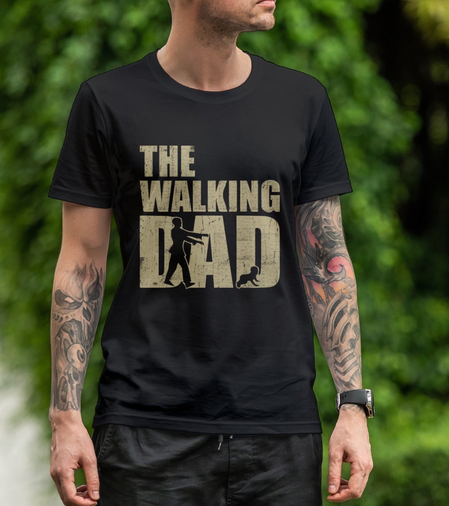 The Walking Dad Zombie Parody Dad And Baby T-Shirt