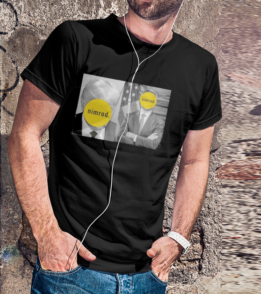 Trump JD Vance Nimrod Yellow Circle Comedy T-Shirt