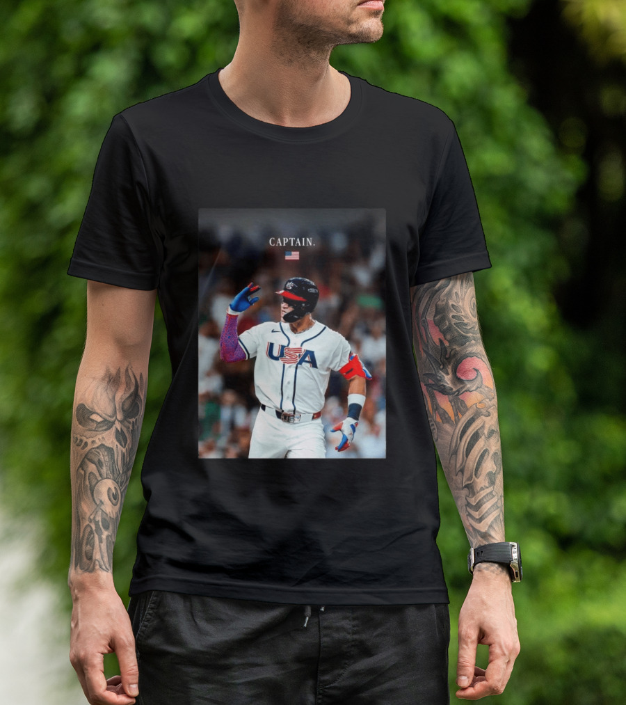 Aaron Judge Captain USA Team 2026 World Baseball T-Shirt