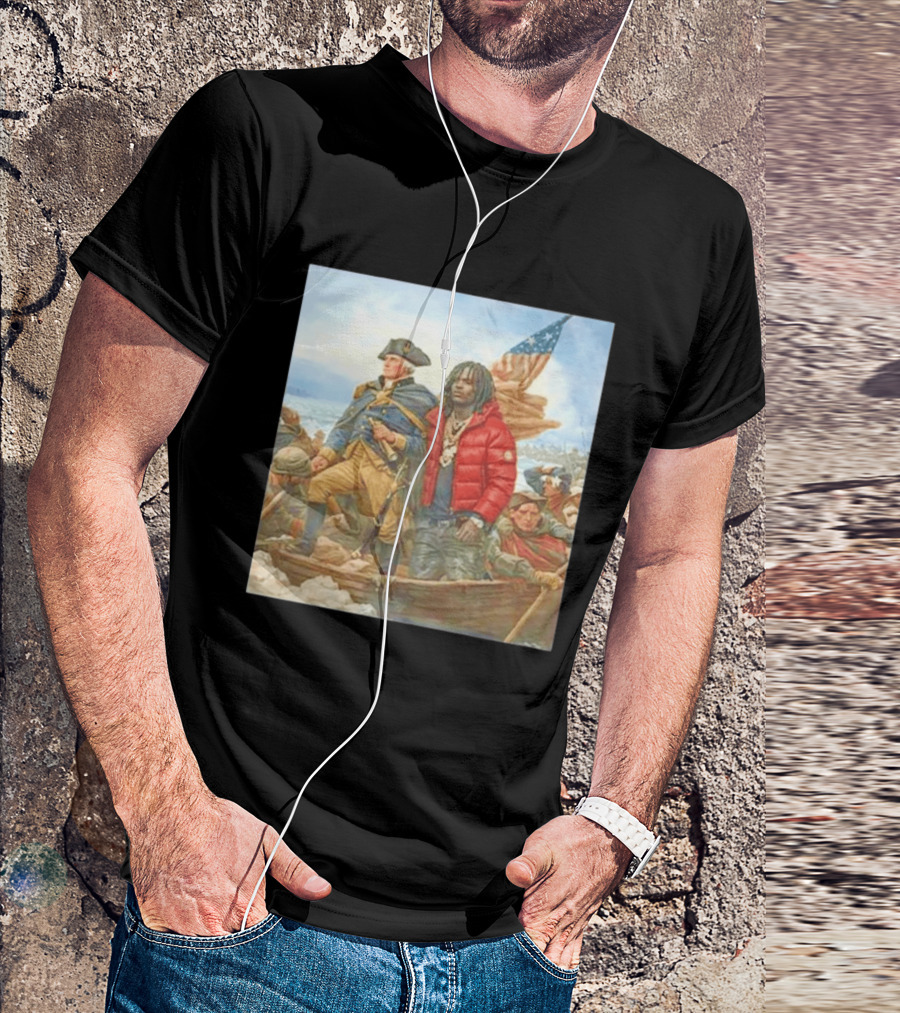 Chief Keef George Washington Parody Crossing The Delaware T-Shirt