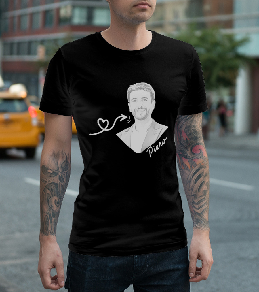 Piero Barone Il Volo Love Heart Men's Fashion Red T-Shirt