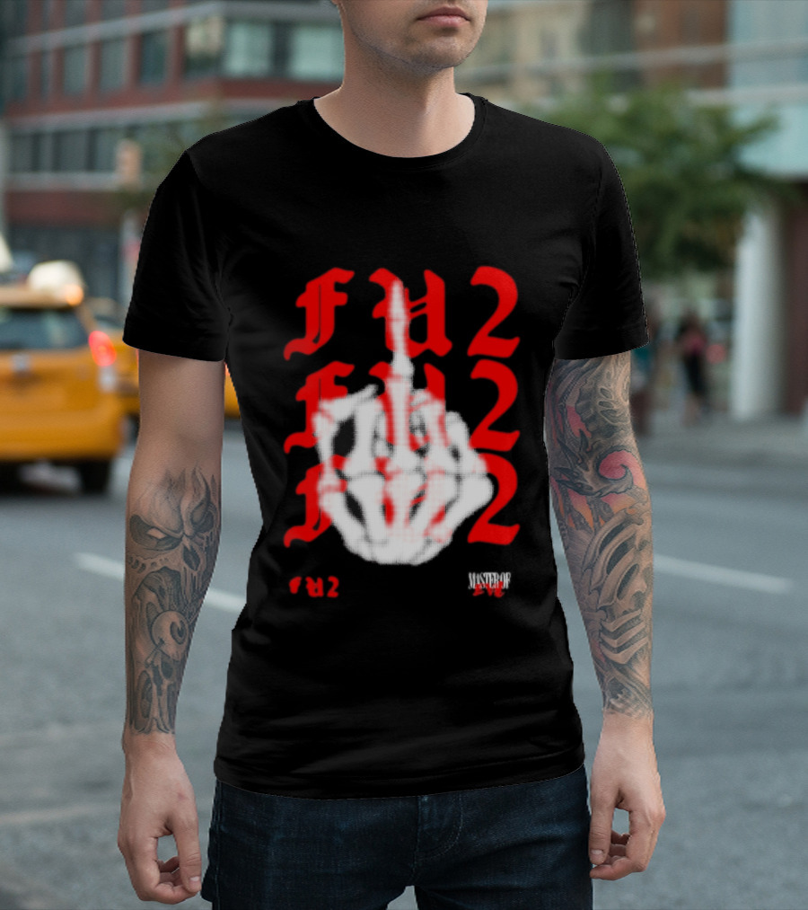 FU2 Middle Finger Three 6 Mafia Master Of Evil T-Shirt