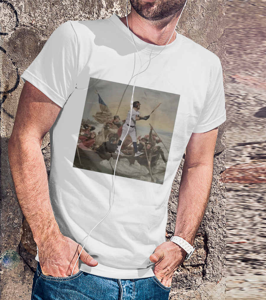 Washington Crossing The Delaware Incredible Obvious Baseball Fusion T-Shirt