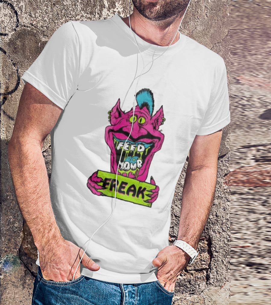 Feed Your Freak Monster Old School Psychedelic Punk T-Shirt