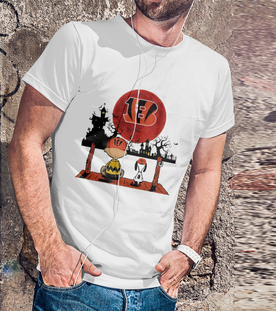 Charlie Brown Snoopy Cincinnati Bengals Halloween 2024 T-Shirt