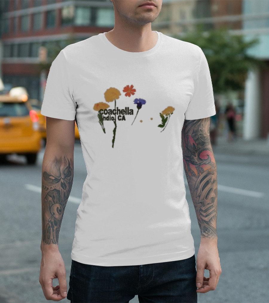Coachella Indio Ca Pressed Flowers 2026 Lineup Blossoms T-Shirt