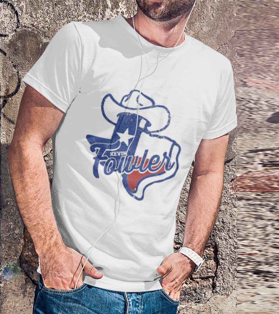 Kevin Fowler Texas Outline Hat Cowboy Star T-Shirt