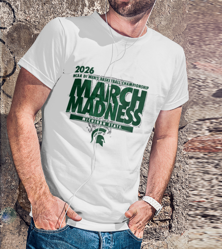 2026 NCAA DI Men's Basketball Championship March Madness Michigan State T-Shirt