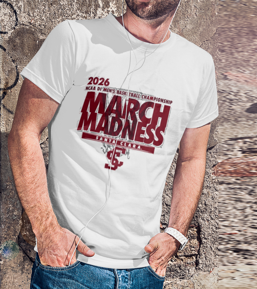 Santa Clara Broncos 2026 NCAA March Madness Basketball Championship T-Shirt
