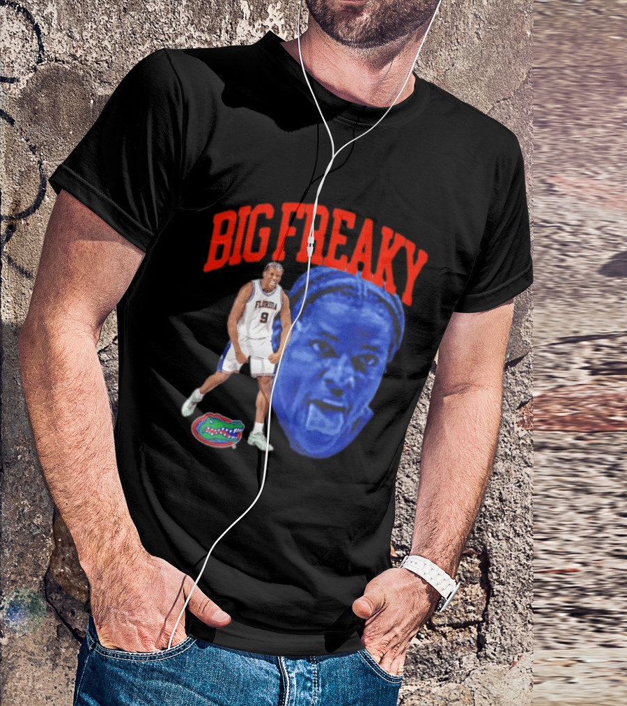 Florida Gators Rueben Chinyelu Big Freaky NBA Player Action T-Shirt